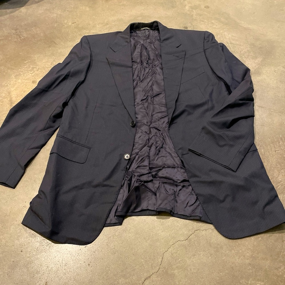Canali X Saks Fifth Avenue men’s blazer. Dark navy blue.
